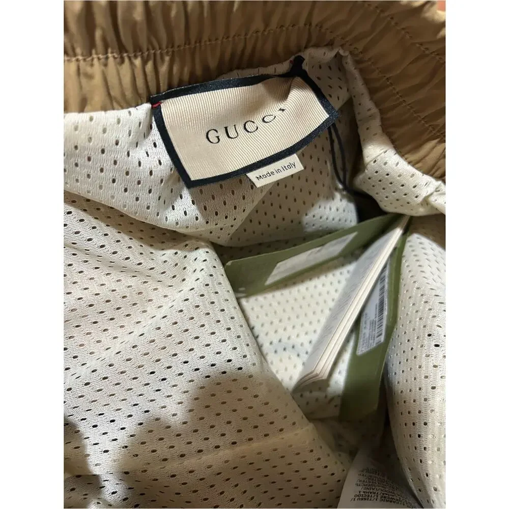 Men's Gucci GG jacquard wool blend fleece jogging pants size large made in Italy